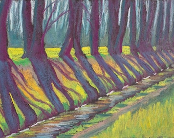 Pastellkreidebild DIN A4 (30 x 21 cm) : Schatten und Licht-Soft Pastels painting Ombres et lumière - Peinture pastels Ombres et lumière