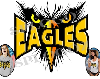 Eagles sublimation design, Eagles sublimation png, sports png, Eagles png, Cricut Silhouette, Eagles transfer, Eagles download yellow logo