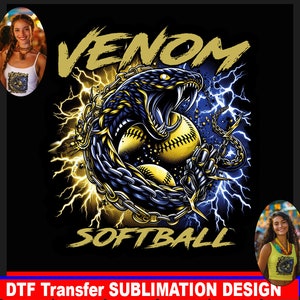 Venom softball png, Venom custom softball logo, sublimation png, Venom png, sports jersey png, tumbler png, DTF transfer