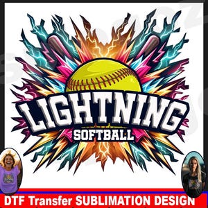 Lightning softball png, Lightning custom softball logo, sublimation png, Lightning png, sports jersey png, tumbler png, Cricut png team png
