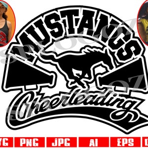 Svg de pom-pom girl Mustangs, Svg de pom-pom girl Mustang, Svg de pom-pom girl Mustang, Svg de pom-pom girl Mustangs, Mustangs svg, svg Mustang, svg de dessins Cricut