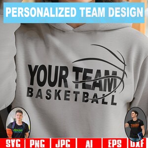 Personalized basketball shirt svg Basketball Team Shirt Mascot Template Svg Cricut svg file Basketball svg Basketball mom svg Silhouette png