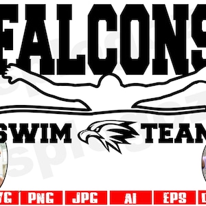 Falcons swim team svg, Falcons swimming svg, Falcons swim svg, Falcon swimming svg, Falcons swim and dive svg, Falcons svg, Falcon svg png