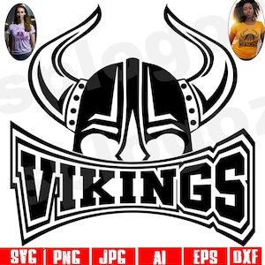 Vikings svg digital download Viking svg for tshirts hoodies school spirit png Viking mascot svg Vikings school logo Cricut project png files