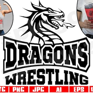 Dragons wrestling svg, Dragon wrestling svg, Dragons svg, Dragon svg, Dragons mascot svg, Dragons wrestling png, Cricut projects, Cricut svg