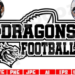 Dragons football svg Dragon football svg Dragons football png Dragons svg Dragon svg Dragons mascot svg Dragons school spirit Cricut designs