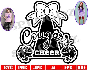 Cougars cheer svg, Cougars cheerleading svg, Cougar cheer svg, Cougar cheerleading svg, Cougar svg, Cougar svg, Cougars png, Cricut svg