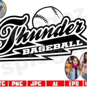Thunder baseball svg, Thunder baseball png, Thunder svg, Thunder png, Thunder maskotka svg, Thunder logo svg, Cricut svg, Thunder mom svg png