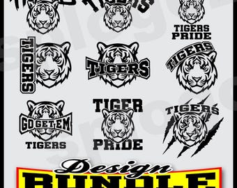 Tigers bundle svg Tigers svg Tigers bundle png Tigers mascot svg Tiger head svg Tigers school spirit svg Cricut svg Tigers designs team png
