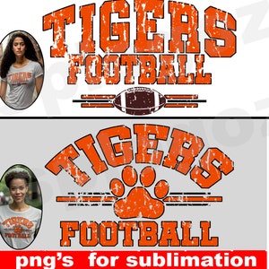 Tiger Football Mascot Design PNG, Digital Download, Sublimation File, Tigers mascot logo png design, Tigers football sublimation, Tiger png