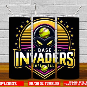 Base Invaders Softball Png, Base Invaders Design PNG, Base Invaders ...