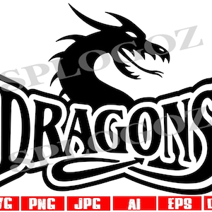 Dragons svg, Dragon svg, Dragons mascot svg, Dragons png, Dragons basketball svg, Dragons svg download, Cricut Silhouette files, sports svg