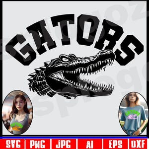 Gators svg Gator svg for school spirit svg Gators school design Gators mascot svg Cricut design files Gators logo png Gator design png file
