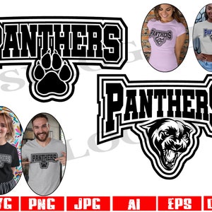 Panthers svg, Panther svg , Panther pride svg, Panthers paw svg, Cricut or Silhouette, Panther mascot svg, Panthers png, Panthers school svg