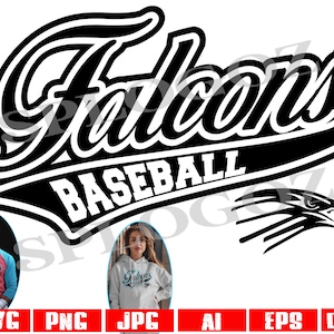 Falcons baseball svg, Falcon baseball svg, Falcon svg, Falcons svg, Falcons, cyfrowy plik do cięcia, School Pride Svg Cricut i Silhouette sports