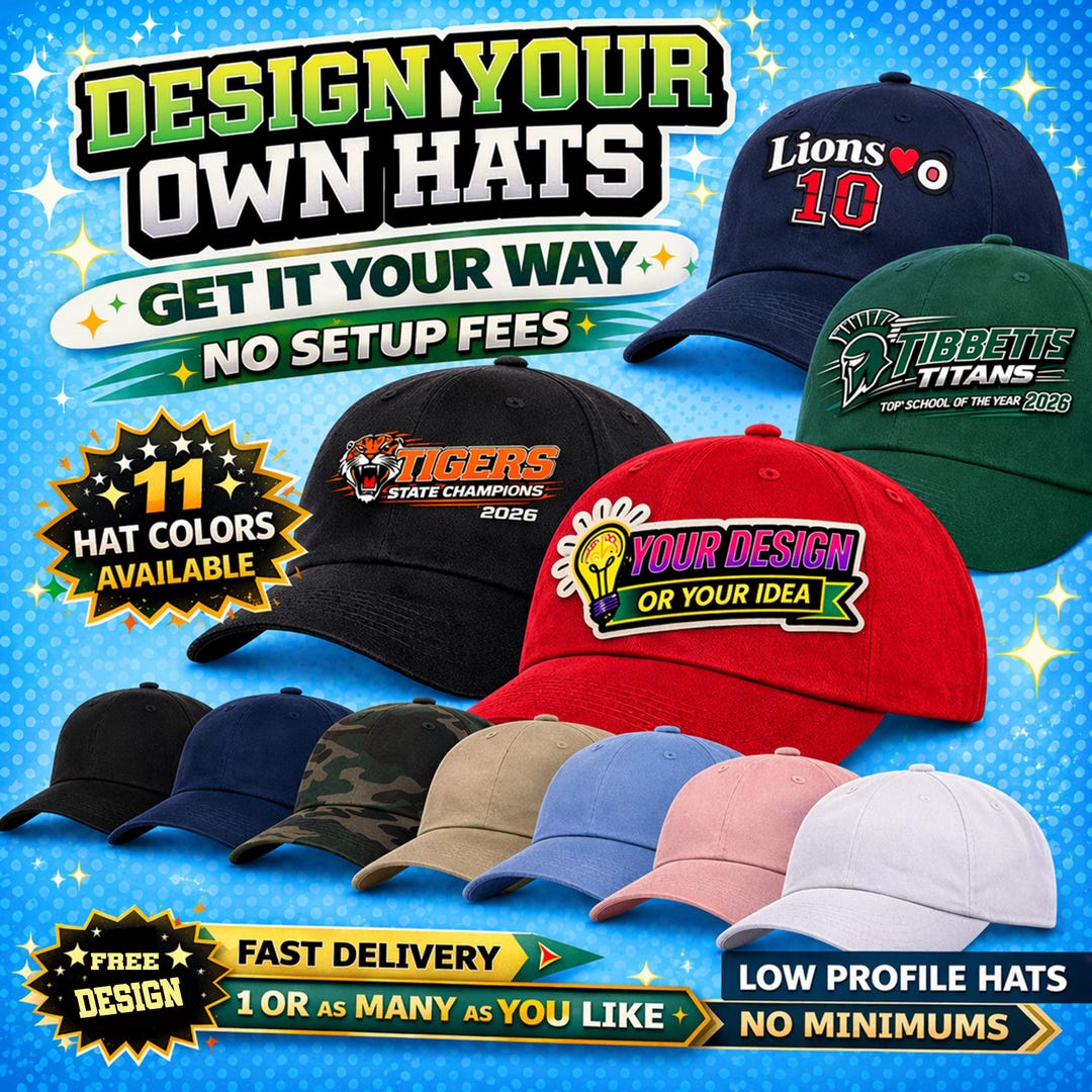 Design Your Own Custom Hat Personalized Logo Cap Low Profile Cotton Hat ...