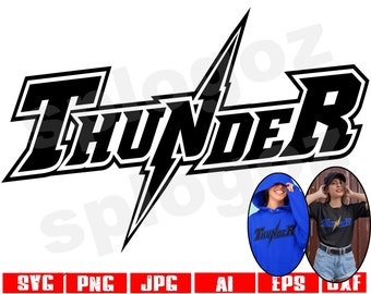 Thunder svg, School svg, Thunder png, Mascot svg, Thunder mom svg, School spirt shirt, Thunder logo png, Cricut design svg, sports jerseys