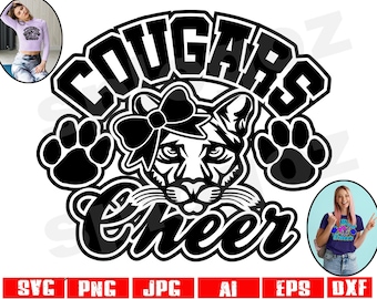Cougars cheerleading svg Cougar cheerleading svg Cougars cheerleading png Cougars cheer svg Cougar cheer svg Cougars svg Cougar svg Cheering