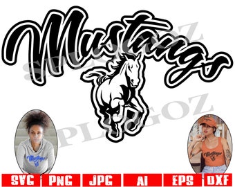 Mustangs svg, Mustang svg, Mustangs logo, Mustang png, Mustangs mascot svg, Mustang logo, SVG for Cricut or Silhouette, School Spirit png