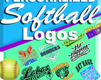 Personalized softball Custom logo design Logo design for sports Custom drawing Personalized images Personalized logo Sports logo design