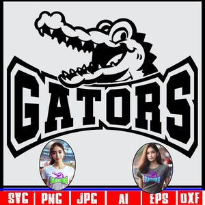 Gators svg Gator svg for school spirit svg Gators school design Gators mascot svg Cricut design files Gators logo png Gator mascot png file