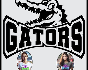 Gators svg Gator svg for school spirit svg Gators school design Gators mascot svg Cricut design files Gators logo png Gator mascot png file