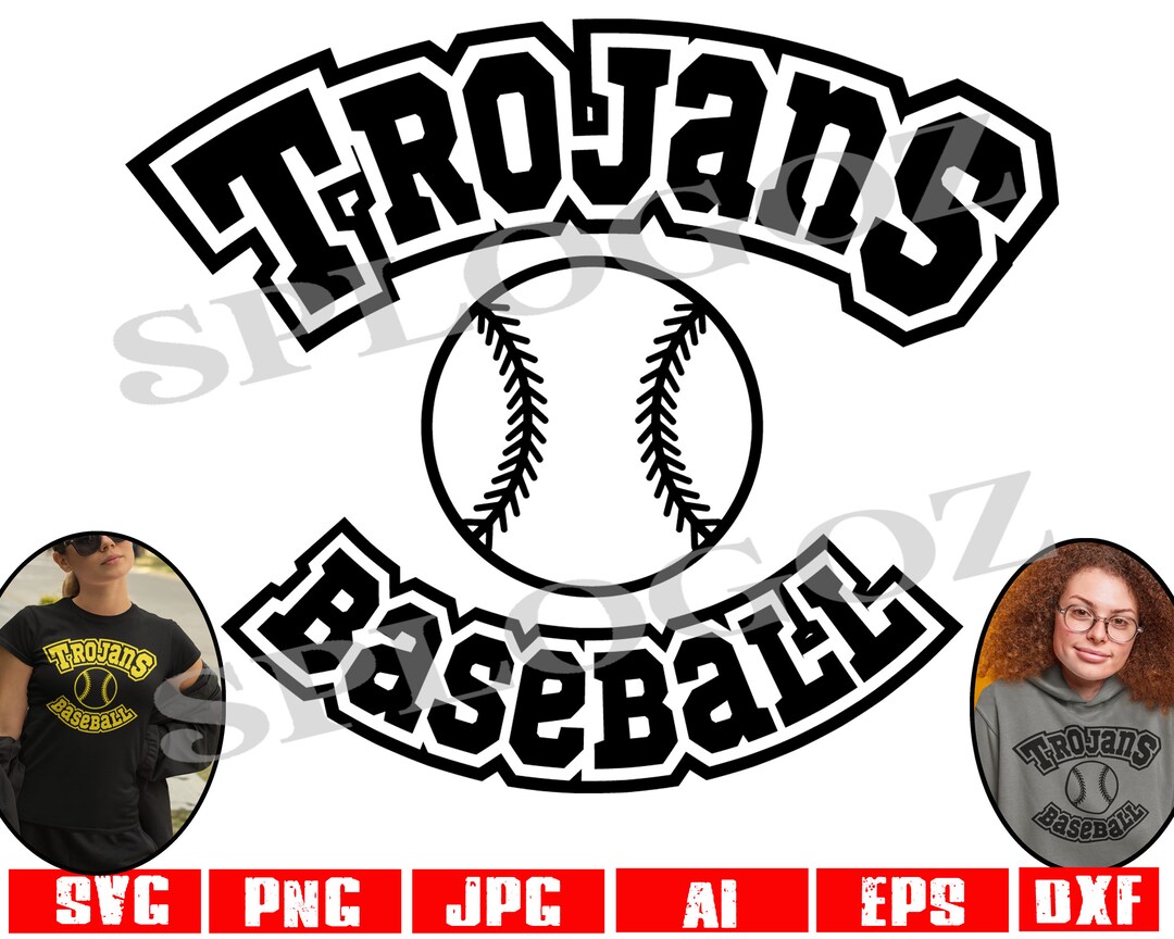Trojan Baseball Svg, Trojans Baseball Svg Mascot, Trojan Svg, Trojans Svg, Dxf, Png, SVG for