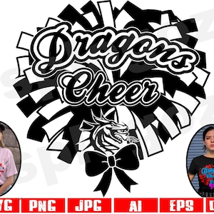 Dragons cheer svg Dragon cheer svg Dragons cheer svg Dragons cheerleading svg Dragon cheerleading svg Dragons svg Dragon svg Cricut projects