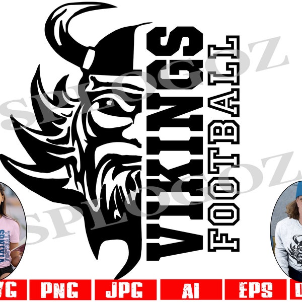 Vikings football svg, Viking football svg, Vikings png, SVG Cut File, SVG for Cricut or Silhouette, School Spirit svg, jerseys, sports dxf