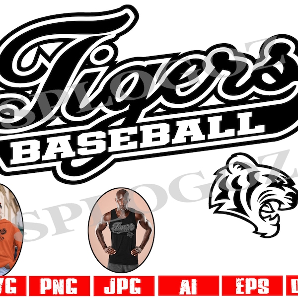 Tigers baseball svg, Tiger baseball svg , Tiger svg, Tigers svg, sports jersey, Cricut or Silhouette, School Spirit svg, baseball svg png