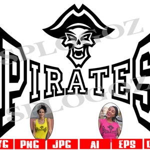 Pirates svg, Pirate svg, Pirates mascot png, Pirates logo svg,  SVG Cut File, SVG for Cricut or Silhouette, School Spirit svg sports dxf