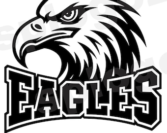 Eagles SVG mascot head school spirit design Eagle logo for teams and schools ,teachers instant download cutfile instant download