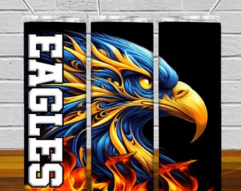 Eagles tumbler wrap Engles tumbler png Eagles sublimation png 20oz tumbler wrap sports png Eagles sublimation school spirit png Eagles logo