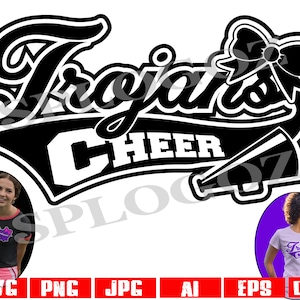 Trojans cheer svg. Trojan cheerleading svg, Trojans cheerleading svg, Trojan cheer svg, Trojans svg, Trojan svg, Cricut svg, Trojans mascot