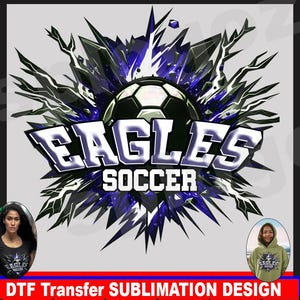 Eagles soccer png, Eagles custom softball logo, sublimation png, Eagles png, sports jersey png, tumbler png, DTF tranfers Eagles soccer