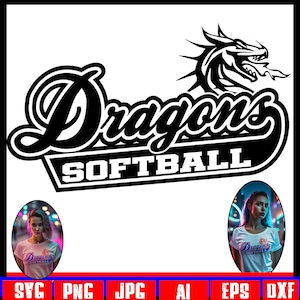 Softball smoków svg Softball smoków svg Softball smoków png Smoki svg Smok svg Maskotka smoków svg Logo smoków svg Projekty Cricut svg