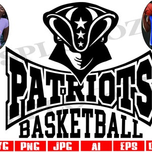 Patriots basketball svg, Patriot basketball svg, Patriot svg, Patriots svg, Patriots basketball png, Patriots school mascot svg, Cricut svg