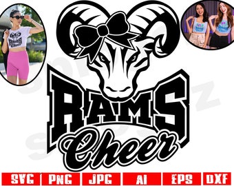 Rams cheerleading svg Ram cheerleading svg Rams cheer svg Ram cheer svg Rams cheerleading png Rams svg Ram svg Cricut svg Rams mascot svg