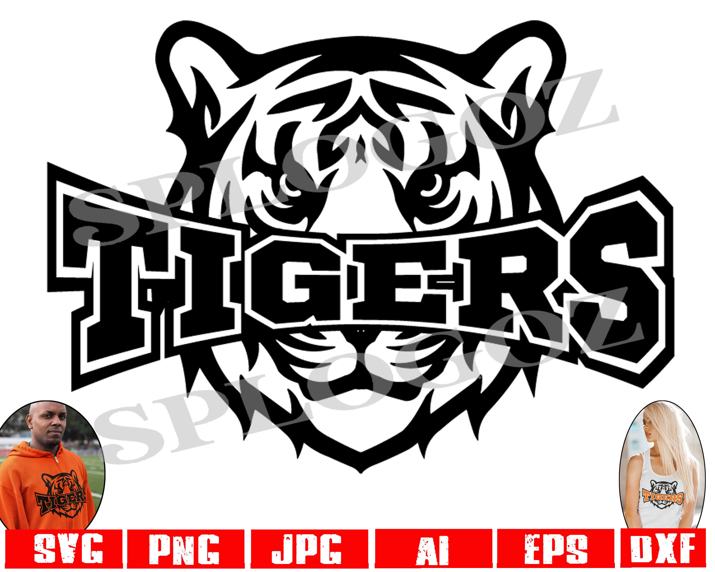 Tigers Svg School Spirit Shirts Svg Tiger Svg Download Cricut 