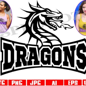 Dragons svg, Dragon svg, Dragons png, Dragon png, Dragons mascot svg, Dragons team png, Cricut design files, Dragons team svg, sports jersey
