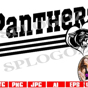 Panthers svg, Panther svg, Panther heart design, School Spirit Shirt , Digital Cut File school pride Svg for Cricut and Silhouette Cheer svg