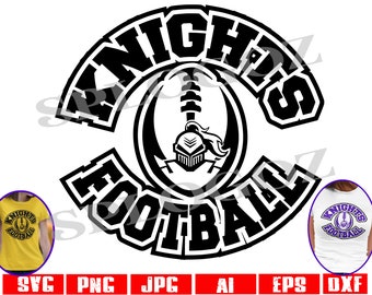 Knights football svg, Knight football svg, Knights png, Knight png, Knight svg, Knights svg, Knights mascot svg, Cricut Silhouette files