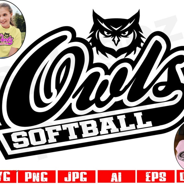 Owls softball svg Owl softball svg Owls softball png Owls svg Owl svg Owls mascot svg Owls logo svg Cricut svg Cricut designs school spirit