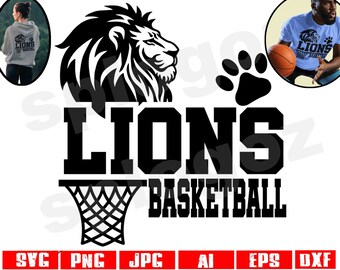 Lions basketball svg Lion basketball svg Lions basketball png Lions svg Lion svg Lions mascot svg Lions design svg Cricut svg Cricut designs