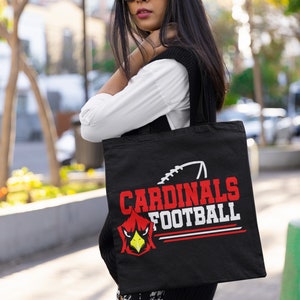 Archivo de corte SVG de fútbol de los Cardenales para prendas oscuras, diseño de Cricut, escuela, espíritu de equipo, clipart, mascota cardenal, descarga vectorial digital PNG imagen 6