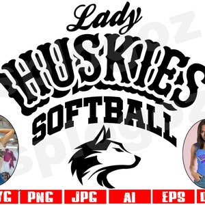 Huskies softball svg, Husky softball svg, Huskies svg, Husky svg, sports, Cricut projects, Cricut svg, Huskies mascot svg, Silhouette svg
