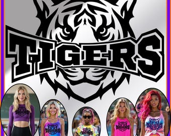 Tigers svg, Tiger svg, Tigers mascot svg, cricut silhouette files, Tigers png, Tigers school spirit svg, Tigers logo, Tigers sports shirt