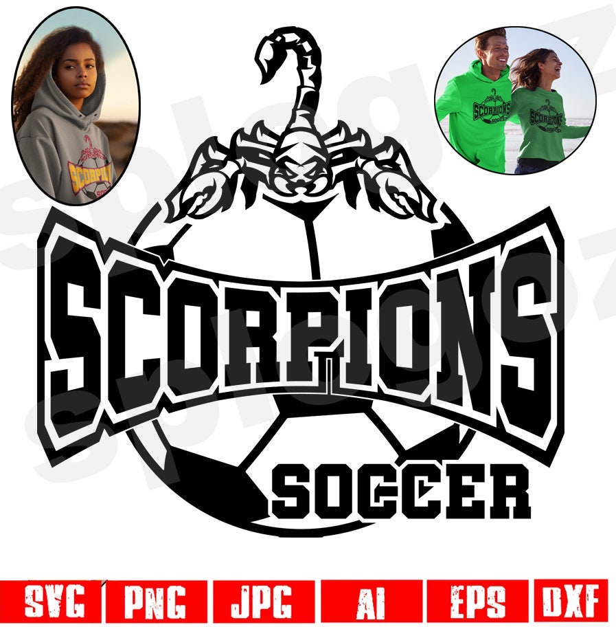 スコーピオンズ SCORPIONS 50周年記念サイン入りポスター Scorpions Soccer Svg Digital Download Scorpion Soccer Svg