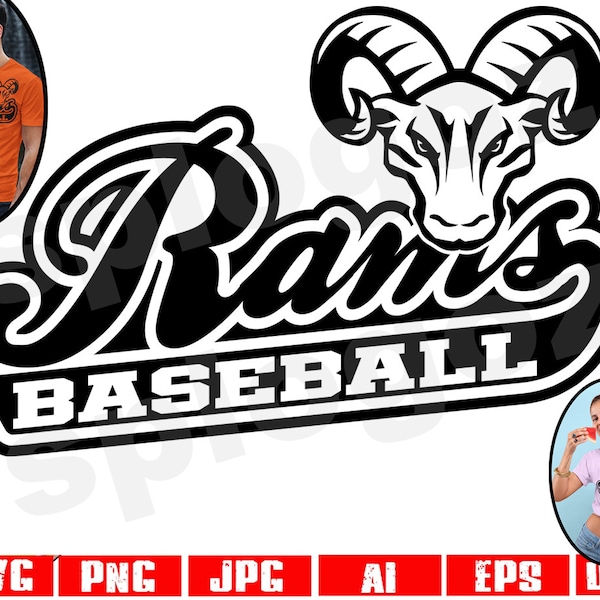 Rams Baseball Svg - Etsy