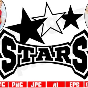 Stars svg file Star svg Stars png Stars mascot svg School spirit logo sport svg Stars logo svg files for cricut Stars jersey sports jersey